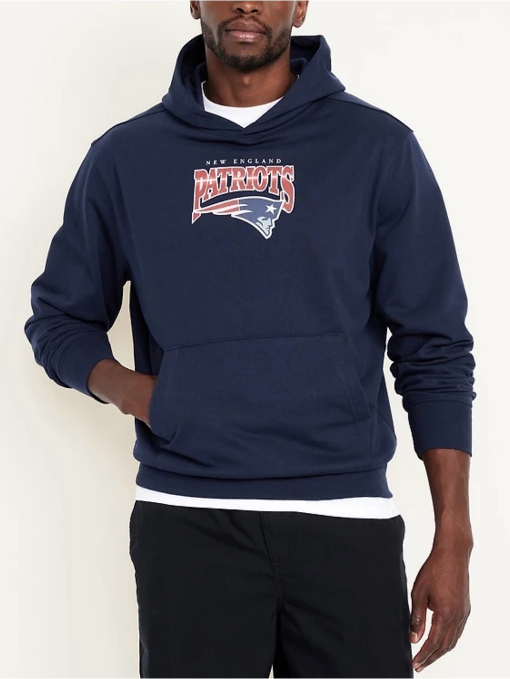 Brand new with tags- New England Patriots Blue Navy Hoodie (men’s size small)